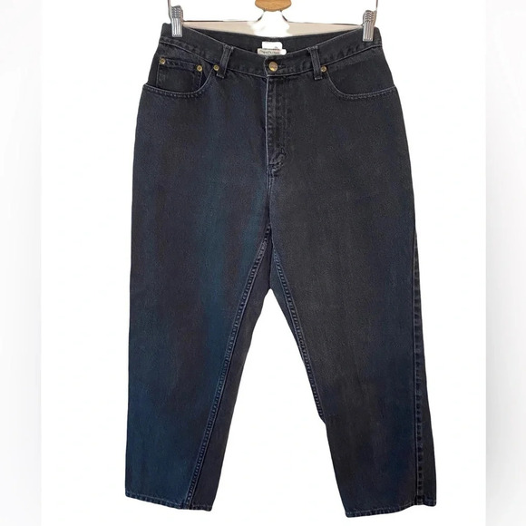 L.L Bean Regular Fit/Relaxed Jeans Dark Wash  // Petite - Picture 2 of 7